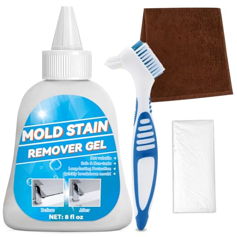 Mould Remover Gel, Heavy Duty Mould Remover, Effective Mold Cleaner, Suitable for Shower, Toilet, Washing Machine, Bathroom, Washer, Kitchen Sink (220ml)