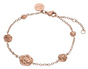 Purelei Velvet Rose Armband – wasserfest & verstellbar | Edelstahlarmband mit abgestuften Rosen-Anhängern & 14K/18K Vergoldung | Vintage-Eyecatcher mit romantischem Flair