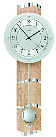 AMS Funk Pendeluhr, Holz, Mehrfarbig, 80 x 35 x 20 cm