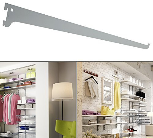 4U-Onlinehandel Regalhalter Regalträger Regalbodenträger 40cm grau Regalsystem Wandregal Träger Winkel Konsole Regal