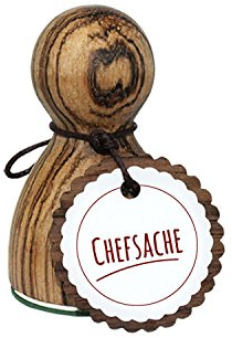 orig. Stemplino® Maxistempel Stempel L - Chefsache - hochwertiger Holzstempel Motivstempel Holz Chef Boss Geschenk