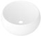 Eridanus Lavabo redondo de cerámica para baño, lavabo redondo para lavabo, unidad de tocador, blanco brillante, 390 x 390 x 160 mm