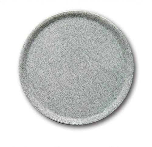 Assiette à pizza porcelaine colorée - D 31 cm - Moucheté gris
