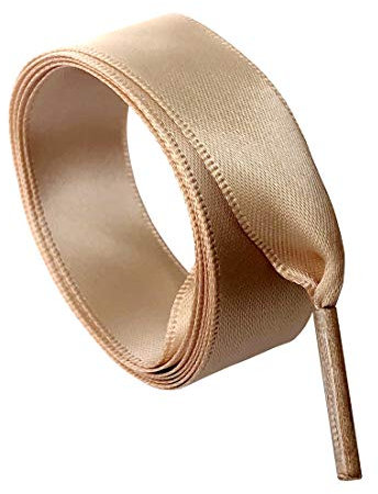 goodlace 2cm Lacci larghi a nastro piatto Lacci delle scarpe in raso 120CM Cachi
