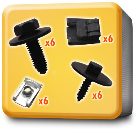 myshopx C110 Set Metall Befestigung Unterfahrschutz Unterboden Motorschutz Clips Klammer Schrauben Befestigung Einbausatz Unterfahrschutz Befestigung