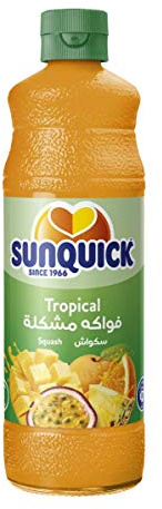 Sunquick Lot de 6 bouteilles de concentré de fruits véritables