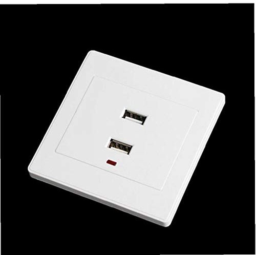 Adaptador 1pc USB de Doble zócalo de Pared Cargador del Enchufe de energía Placa de Salida Panel de 220V a 5V Tomas de Corriente eléctrica Segura