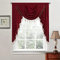 StangH Theater Red Velvet Curtain Volants with Luxury Beads for Bedroom, Rod Pocket Thick Window Waterfall Valances for Christmas/Kitchen/Bathroom, W39 inches, 1 Panel