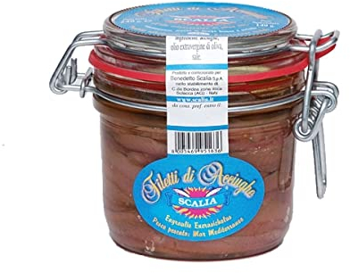 Scalia Sardellenfilets in Olivenöl extra vergine Sardellen aus Italien Sizilien 240gr filetti di alici