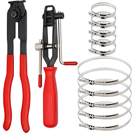 MUALROUS 12Pcs CV Joint Boot Clamp Pliers Kit, Car Banding Tool Kit for Most Cars