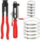 MUALROUS 12Pcs CV Joint Boot Clamp Pliers Kit, Car Banding Tool Kit for Most Cars