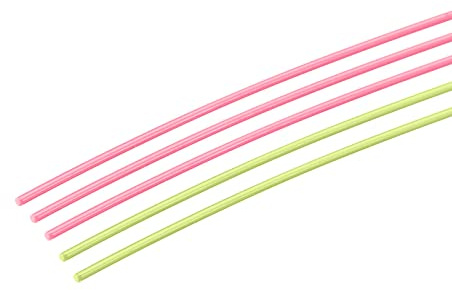 sourcing map Fibre Optique Tiges PMMA 0,5mmx20cm Rouge, Vert, 5Pcs | 1 Ensemble 5Pcs pour Viseur Filament