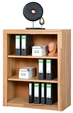 moebel-eins Office Four Aktenregal schmal, Material Dekorspanplatte, Kernbuche Nachbildung