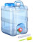 RUYI Bidón de Agua de 15 l con Grifo y Tapa de Rosca, para Camping, sin BPA, depósito de Agua portátil, con asa para caravanas, Picnic, Senderismo