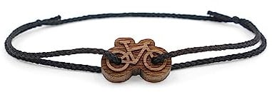WALDHERZ Armband Fahrrad aus Walnussholz & EcoKordel | Holz | Bicycle | Mountainbike | handgefertigt in Deutschland | nachhaltig und vegan