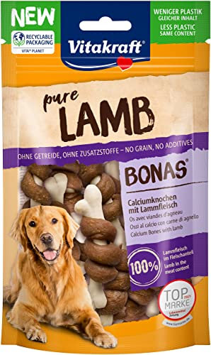 Vitakraft fleischiger Hundesnack Lamb Bonas Calciumknochen Lamm (1x 80g)