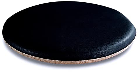 ZIBENE Stuhlkissen Rund 45cm rutschfest, Sitzkissen Outdoor Wasserfest Schaumstoff, Sitzpolster Gartenstuhl Rund 45cm Durchmesser 3cm Hoch Anti-Verformung Polsterung Stuhlauflagen KüChenstuhl Schwarz