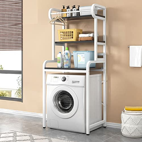 Scaffale sopra Lavatrice Salvaspazio Scaffale sopra Lavatrice a 3 Ripiani Mobile da Bagno Salvaspazio, Scaffale da Bagno Porta Detersivi Installazione Facile (Color : D)