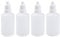 LuenHego Squeeze Bottles 4 Pieces 50ml Small Plastic Squeezy Dispensing Bottles with Lids, Translucent Squeeze Condiment Bottles for Sauce, Water, Colour, Oil