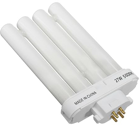 Allayu FML 27EX-N 27W 4 Pin Glühbirne Quad Rohr Energieeinsparung Kompakte fluoreszierende Glühbirne 6500K/5000K 4 Reihen Glühbirne (5000K)