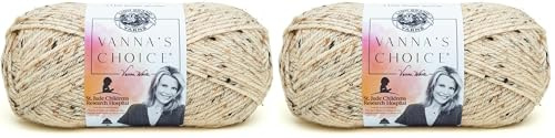 Lion Brand Yarn Company 1-Piece Vanna's Choice Yarn, Oatmeal (Pack of 2)