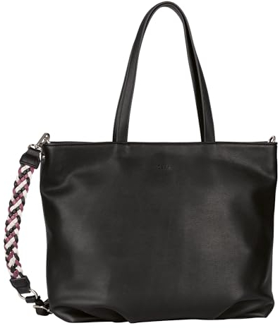 Gabor bags Linnie Damen Shopper Umhängetasche Reißverschluss Groß Schwarz