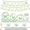 Green Butterfly and Floral Birthday Tableware Set - 70pcs Fairy Dinnerware, Spring Paper Plates, Napkins, Tablecloth and Banner for Spring Theme Party Supplies