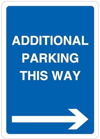 V Safety Cartello di sicurezza autoadesivo in vinile con freccia blu a destra, 297 x 210 cm