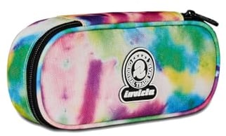 Invicta Portapenne Scuola, Round Plus Fantasy, Rosa e Viola, Mono Scomparto con Organizer, Scuola & Tempo Libero, Bambini e Ragazzi