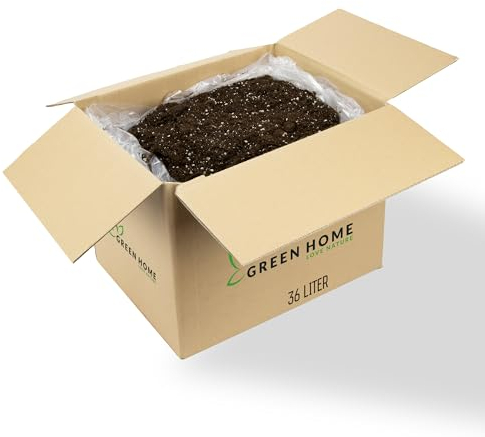 Green Home Cannabis & Hanferde 36 Liter | All Mix Erde für Wachstum & Blüte | Perfekt für Autoflower | Mit Perlite, Weißtorf & Kokosfaser | Langzeitnährstoffe | Optimaler pH-Wert: 5,8