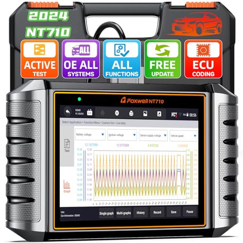 FOXWELL NT710 fit for Porsche OBD2 Diagnostic Scan Tool Full System Code Reader with Bi-Directional ActiveTest All Service Oil EPB BMS SAS TPS Seat ABS Bleeding/Air Suspenstion/Injector Coding
