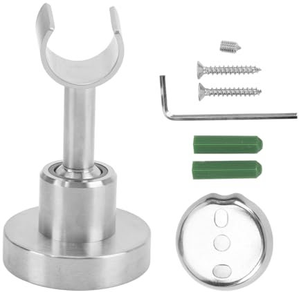Shower Head Holder Wall Mount, Stainless Steel Handheld Shower Head Holder, Universal Shower Arm Holder 360° Adjustable Pull Out Type Shower Spray Holder Metal Shower Head Bracket
