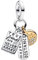 Amuefer Friendship Triple Dangle Charms für Armbänder 925 Sterling Silber mit Cubic Zirkonia Anhänger für Halsketten Geburtstag Weihnachten Schmuck Geschenke für Frauen