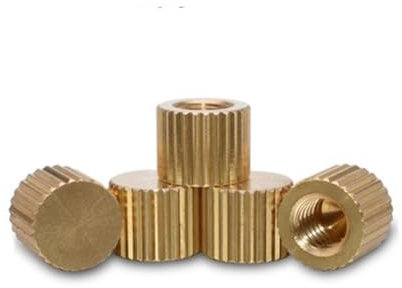 KSeSii 5-10pcs/lot M2 M2.5 M3 M4 M5 M6 Stainless Steel Brass Blind Small Head Knurled Thumb Nut Hand Tighten Nut(Brass thumb nut,M2.5 10PCS)