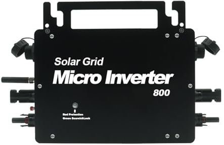 WESLNN MPPT Micro Onduleur Solaire Étanche IP66 300W 400W 600W 700W 800W 18-50VDC Aux Onduleurs De Réseau Ca avec Moniteur WiFi(800W)