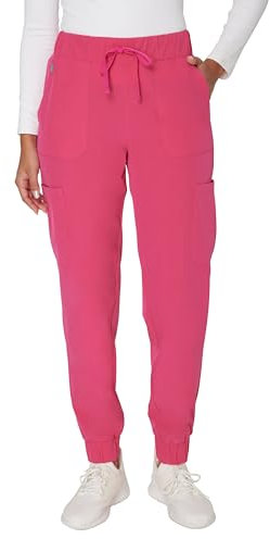 Hanes Scrubs Cargo, Healthcare Scrub Joggers for Women, Moisture Wicking Pantaloni del Camice Medico, Rosa Fucsia, 3XL Donna
