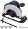 Sierra circular inalámbrica compatible con batería Makita de 18 V, sierra circular profesional de mano, sierras circulares compatibles con cuchillas S-aw de 185 mm, profundidad de corte de 64 mm (90°