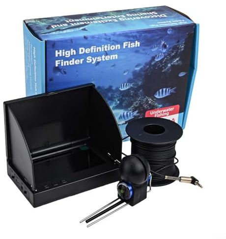 Jotekonoby IPS30Mcamera, HD-IPS-Bildschirm, 220 ° Weitwinkel, Unterwasserkamera für Eis, Meer, See, Fluss, Angeln, 06 m500 m Tiefe, IP68, Waterpr Fisch mit Finder, 109,9 cm