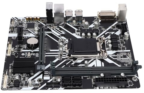 Elprico Scheda Madre Micro ATX, LGA 1151, DDR4 a Doppio Canale 2666 2400 2133 MHz, Supporto Core I7/i5/i3 8a e 9a Generazione, 6 X SATA 6Gb/s, Porta I/O Guard PCIE X16 USB 3.0 RJ45 DVI