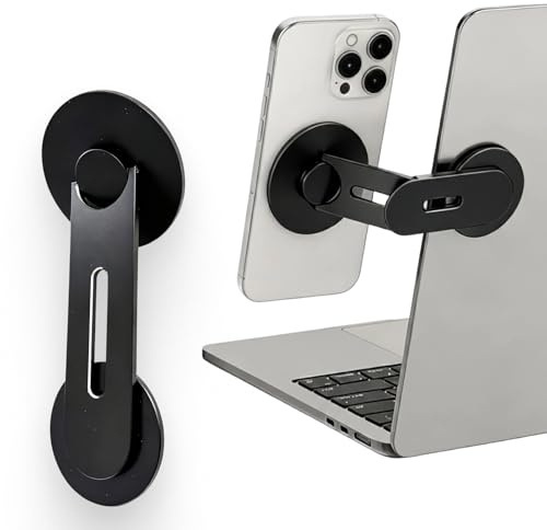 JiangZShangM Magnetischer Laptop Handy Ständer für Laptop und Monitor, Handy Halterung faltba, Magnetic Phone Stand als Handyhalterung für Büro, Homeoffice und Fitnessgeräte