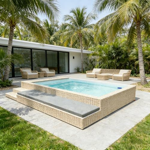 Premium Large Container Swimming Pool Above Ground Durable Pool Modern Fiberglass Shell for Adults Residential Garden and Easy Assembly Use
