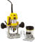 DEWALT D26204K-GB Premium Plunge & Fixed Base Router Combination, 900 W, 240 V, Yellow/Black, 1/4 Inch (8 mm), Set of 9 Pieces