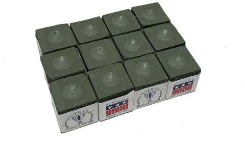 Silver Cup Billiard CHALK - ONE DOZEN