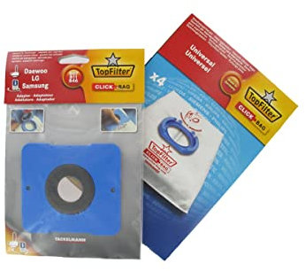 Top Filter 68007 Fackelmann Adaptateur pour Aspirateur avec Sac Click Bag 10 x 11 x 1,5 cm, 1 Unité
