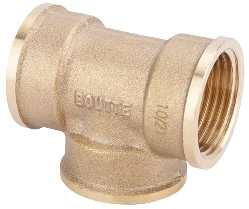 Boutté 2110856 T-Stück, Messing, Innengewinde, 20 x 27