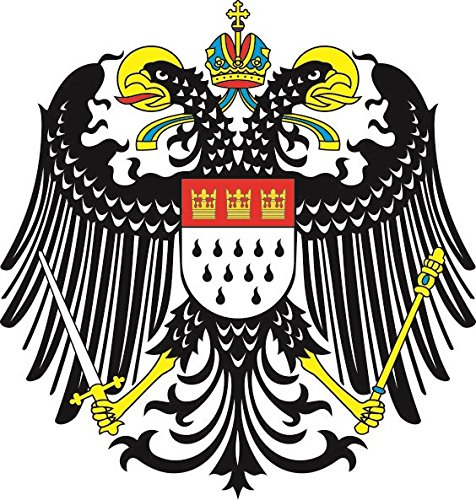 U24 Aufkleber Köln großes Wappen Adler Autoaufkleber 9 x 10 cm Sticker Konturschnitt