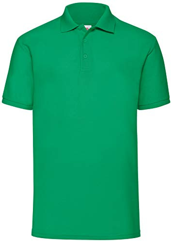 Fruit of the Loom Men's 65/35 Polo Shirt, Kelly Green, XX-Large