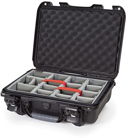 Nanuk 923 Waterproof Hard Case with Padded Dividers and Incorporated TSA Approved Travel Lock Latches - Black