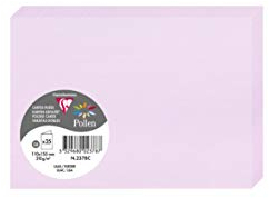 Clairefontaine 2378C Packung mit 25 Doppelkarten Pollen, 210g, in Format C6, 110 x 155mm, flieder