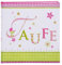 goldbuch 24185 Taufalbum Lovely, Album ca. 25 x 25 cm, Fotoalbum mit 60 weiße Blankoseiten mit Pergamin-Trennblättern, Einband Leinenstruktur bedruckt, Fotobuch Rosa